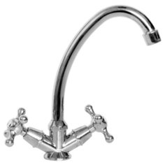 Смеситель для кухни (мойки) "Юкинокс" UM1242, двухрычажный, Хром Ukinox