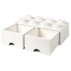 Ящик LEGO для хранения 8 выдвижной Storage brick белый