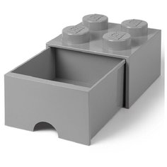 Ящик LEGO для хранения 4 выдвижной Storage brick серый
