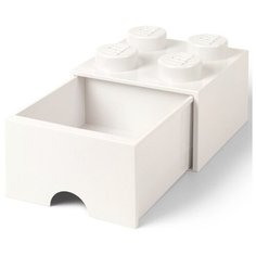 Ящик LEGO для хранения 4 выдвижной Storage brick белый