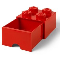 Ящик LEGO для хранения 4 выдвижной Storage brick красный