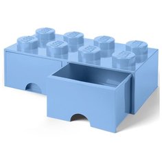 Ящик LEGO для хранения 8 выдвижной Storage brick голубой