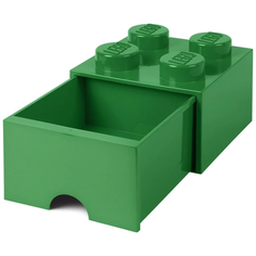 Ящик LEGO для хранения 4 выдвижной Storage brick зеленый