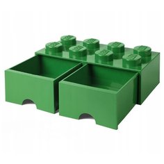 Ящик LEGO для хранения 8 выдвижной Storage brick зеленый
