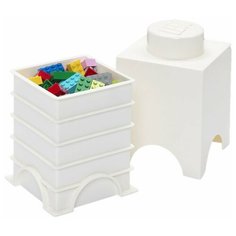 Ящик для хранения LEGO 1 Storage brick белый