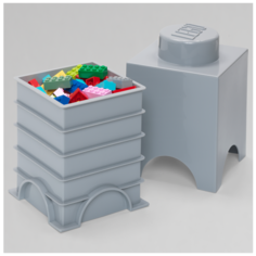 Ящик для хранения LEGO 1 Storage brick серый