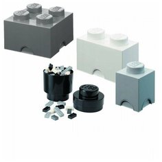 Система хранения мультипак LEGO 4 ящика тесно-серый, белый, черный, серый