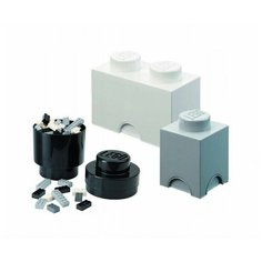 Система хранения мультипак LEGO 3 ящика белый, серый, черный