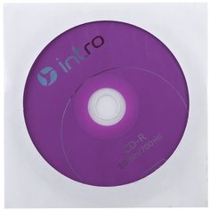 Диск CD-R Intro 52x 700Mb 1 шт. бумажный конверт