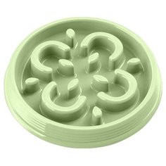 Миска TARHONG для медленного поедания корма, салатовая, 17.8х17.8х2.8см (230мл)