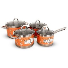 Посуда кухонная в наборе Pomi d&apos;Oro Fiore coral P-640362
