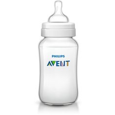 Philips AVENT Бутылочка полипропиленовая Classic+ SCF566/17, 330 мл, с 3 месяцев, бесцветный
