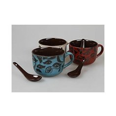 Набор бульонниц Rosenberg 600мл 3 шт с ложками 8822