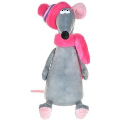 Мягкая игрушка Maxitoys Крыска Лариска в шарфе и шапке 23 см