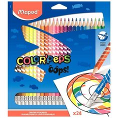 Maped Карандаши цветные Colorpeps OOPS 24 цвета с ластиком (832824)