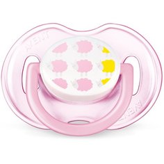 Пустышка силиконовая анатомическая Philips AVENT Freeflow SCF172/13 0-6 м, розовый