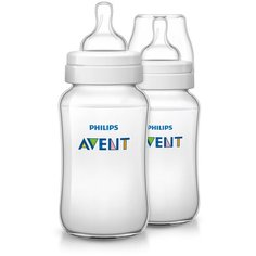 Philips AVENT Бутылочки полипропиленовые Classic+ SCF566/27 330 мл, 2 шт., с 3 месяцев, бесцветный