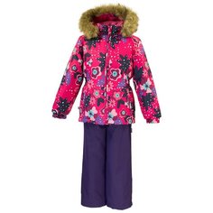 Комплект с полукомбинезоном Huppa Wonder 41950030 (819) размер 92, 81963 fuchsia pattern/dark lilac
