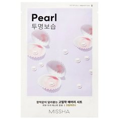 Missha Airy Fit Sheet Mask Pearl тканевая маска для сияния кожи с экстрактом жемчуга, 19 г