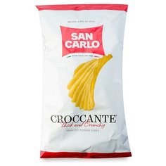 Чипсы San Carlo картофельные рифленые с морской солью, 180 г