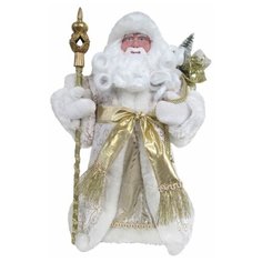 Фигурка Феникс Present Дед Мороз в золотом костюме 41 см золотой/белый