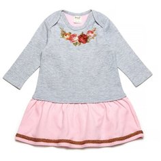 Платье-боди ЁМАЁ размер 92, серый меланж