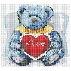 Алмазная мозаика Белоснежка 251-ST-S Медвежонок с сердцем