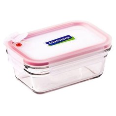 Контейнер Glasslock OCRT-048A (470ml, прямоугольный, для духовки, клапан в крышке, розовый силикон)