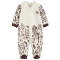 Комбинезон ЁМАЁ, размер 68, животные/коричневый