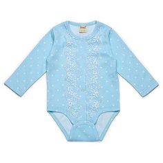 Боди ЁМАЁ размер 68, голубой/розочка