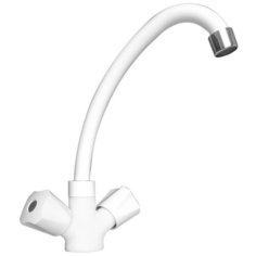 Смеситель для кухни из высокопрочного пластика- БЕЛЫЙ PL2-271F Ростовская Мануфактура Сантехники