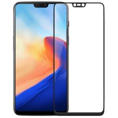 Защитное 3D стекло полного покрытия One Plus 6 черная рамка Glass PRO