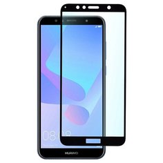 Защитное стекло полного покрытия Huawei Y6 Prime (2018) ATU / 7a Pro AUM L29 черная рамка