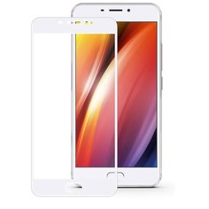 Защитное стекло полного покрытия Meizu M5 Note белая рамка Glass PRO
