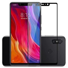 Защитное стекло полного покрытия Xiaomi Mi 8 / Mi 8 EE черная рамка Glass PRO