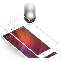 Защитное стекло полного покрытия Xiaomi Redmi Note 4x белая рамка Glass PRO