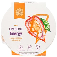 Гранола Fast Brunch Energy с какао бобами и бананом, стакан, 80 г