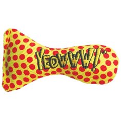 Игрушка для кошек ROSEWOOD мягкая с кошачьей мятой "Рыбка YEOWWW", жёлтая в крапинку, 7.5х4х3см
