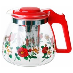 Чайник заварочный с фильтром "Alpenkok" АК-5513/1A, 900 мл (красный)