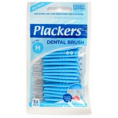 Ершики межзубные Plackers Dental Brush M 0,6 мм 32 шт