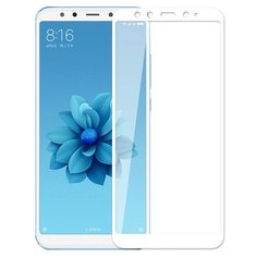 Защитное стекло полного покрытия Xiaomi Mi 6x / Mi A2 белая рамка Glass PRO