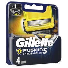Сменные кассеты для бритвы "Gillette Fusion ProShield", 4 штуки