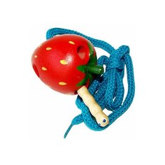 Развивающая игрушка "Клубничка-шнуровка", расписная Rn Toys