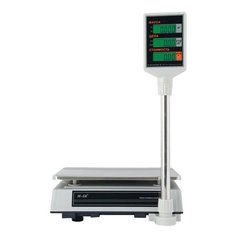 Весы торговые MERCURY M-ER 327P-32.5 LCD (0,1-32 кг), дискретность 5 г, платформа 325x230 мм, со стойкой Mertech