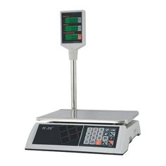 Весы торговые MERCURY M-ER 327P-15.2 LCD (0,05-15 кг), дискретность 2 г, платформа 325x230 мм, со стойкой Mertech