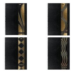 Тетрадь А4, 96 л., HATBER, гребень, клетка, 3D фольга, 3D лак, "GOLD STYLE" (4 вида), 96Т4лофлВ1гр, T262153