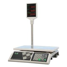 Весы торговые MERCURY M-ER 326ACP-32.5 LED (0,1-32 кг), дискретность 10 г, платформа 325x230 мм, со стойкой Mertech