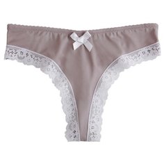 Трусы-стринги "Очарование" (кофе, микрофибра), размер 48 Mama Com.Fort