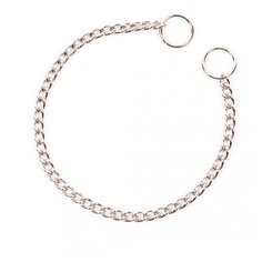 Ошейник-удавка DUVO+ металлическая цепь, длина ошейника 45 см серебристый