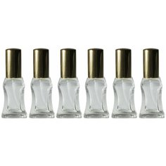 Флакон для духов Aromaprovokator стекло с крышкой 6 ml спрей золото набор 6 штук